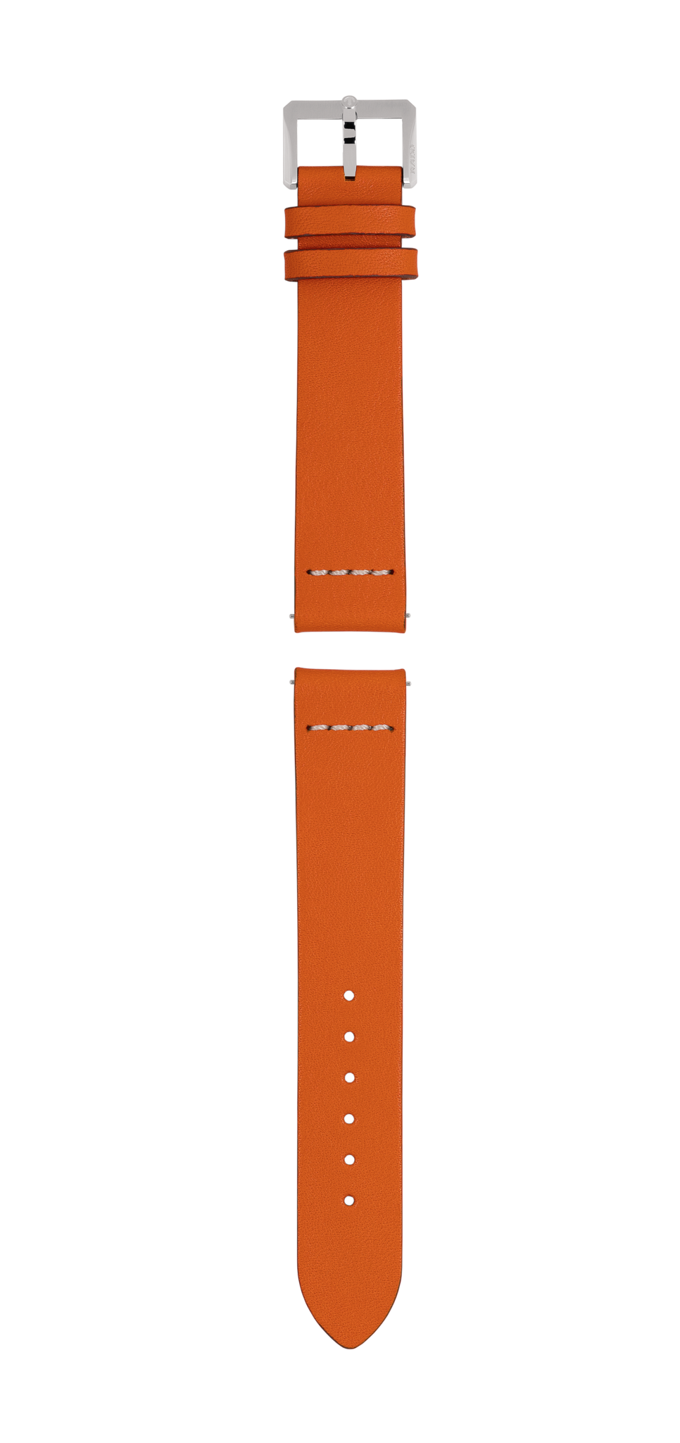 Orange leather strap