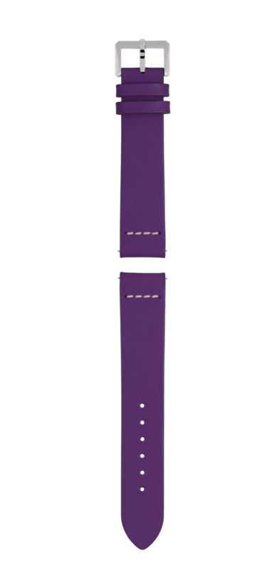 紫色皮革表带